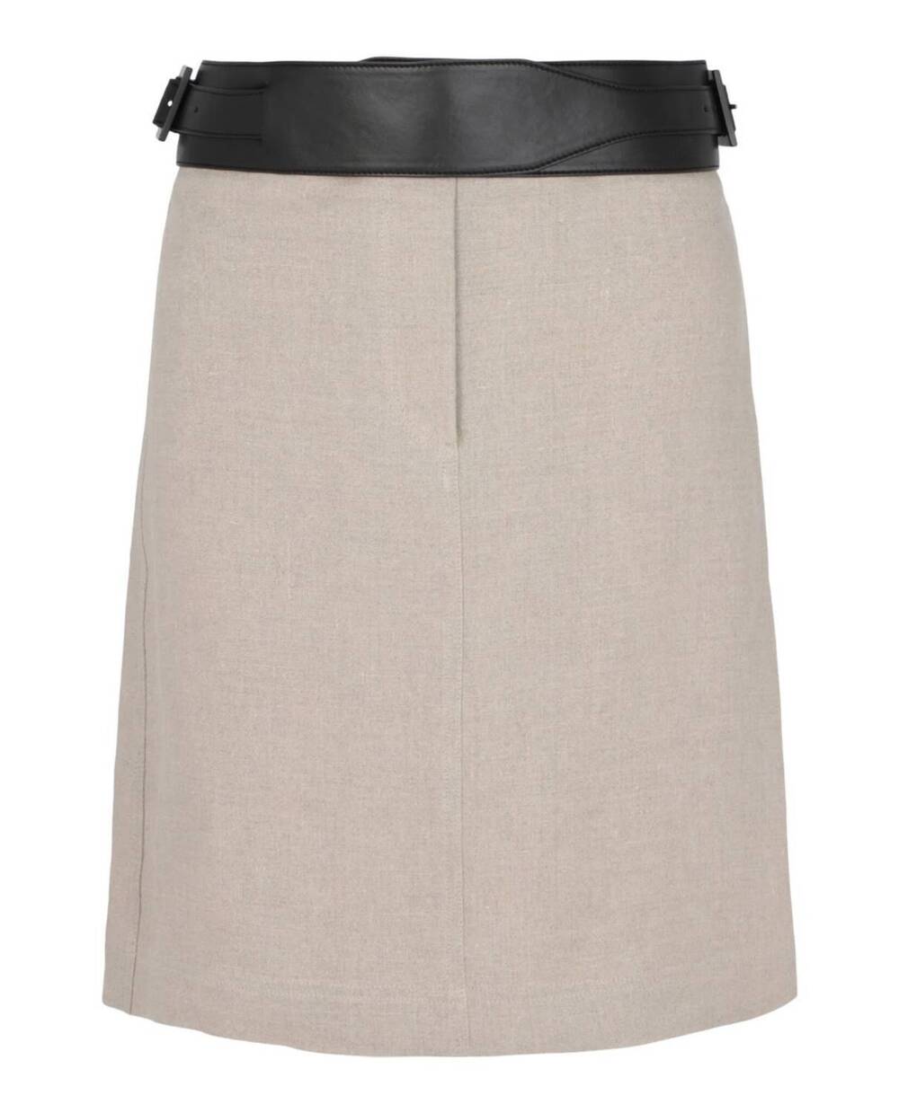 NEW SALVATORE FERRAGAMO women's mini skirt with removable leather belt in beige